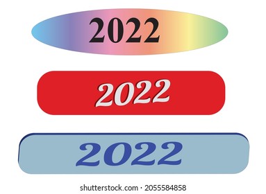 colorful new year signs for the year of 2022