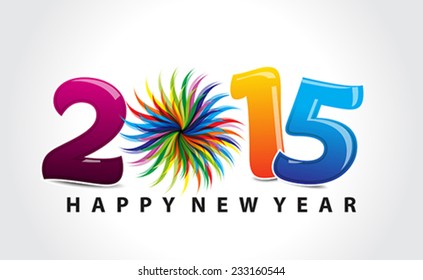 colorful new year text background 