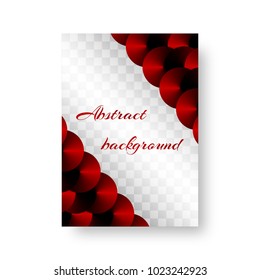 Colorful New Year's leaflet pattern with red round elements