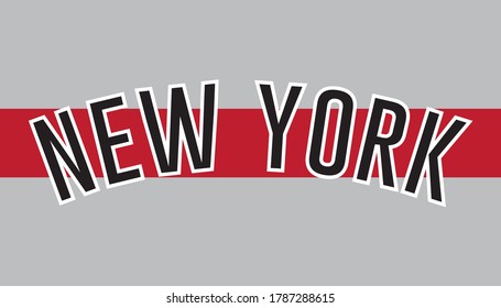 Colorful New York Text, Vector Design for Shirt, Card and Poster Prnts