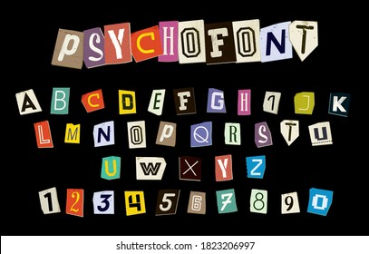Colorful Newspaper Cut Letters Set