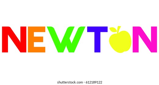 Colorful Newton Symbol