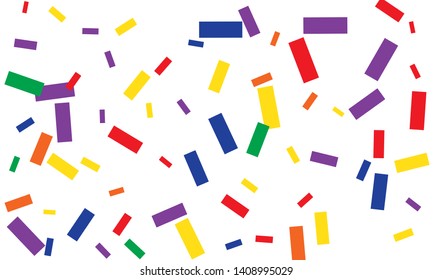 Colorful nice looking bright confetti. Festive vector illustration