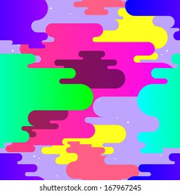 Colorful Night sky cloud Seamless Pattern Vector illustration