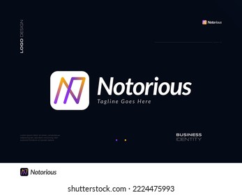 Diseño del logotipo inicial de NN colorido con un concepto moderno y creativo. Logotipo adecuado para empresas y tecnología