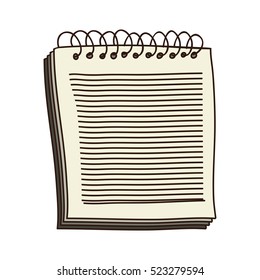 colorful notebook of spiral with sheets