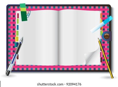Colorful notebooks with text area - personal for programmer and designer.