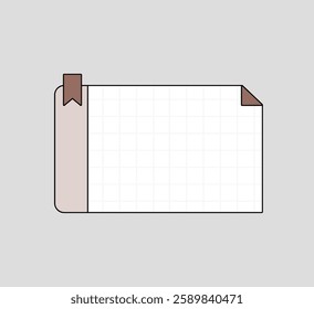 Colorful Notepad with Grid Lines