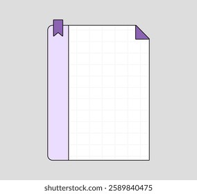 Colorful Notepad with Grid Lines