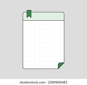 Colorful Notepad with Grid Lines