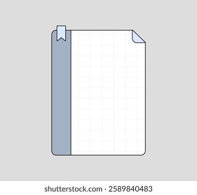 Colorful Notepad with Grid Lines