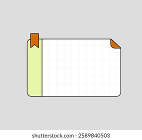 Colorful Notepad with Grid Lines