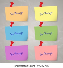 Colorful Notes with Paper Background