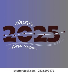 Colorful number 2025 vector. Happy new year 2025 design with unique colorful numbers.2025 typography design concept.Happy new year 2025 cover design with stylish and nice colors,Premium vector design 