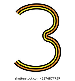 Farbiges Design Nummer 3 für Mathematik, Business und Bildung.