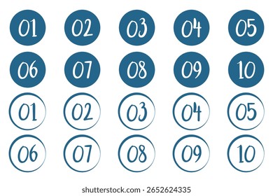 Colorful Number Bullet points, infographics markers. Triangle number bullet point icon arrow set. Number Flags 1 to 10 Flat design isolated vector. Vector illustration