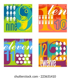 colorful number designs set 3