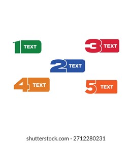 Colorful Number Labels with Custom Text Design