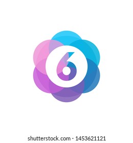 Colorful Number Logo Inspirations Template