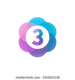 Colorful Number Logo Inspirations Template