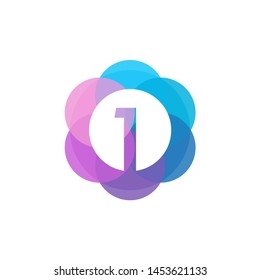 Colorful Number Logo Inspirations Template