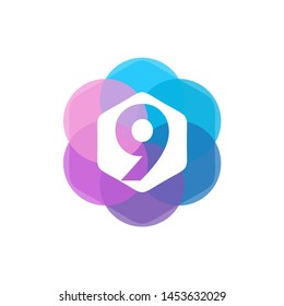 Colorful Number Logo Inspirations Template