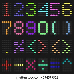 Colorful number and math symbol
