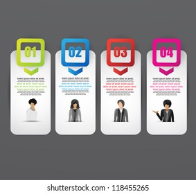 colorful number option banner