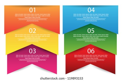 colorful number option banner