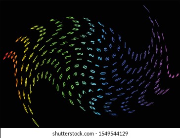 Colorful numbers of abstract background.Vector Illustration