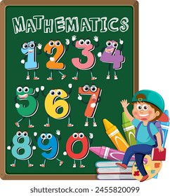 Colorful numbers and child learning math happily