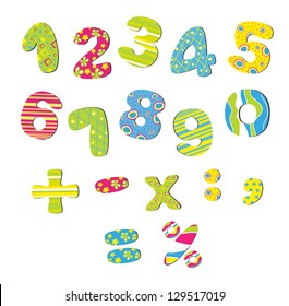 colorful numbers for children