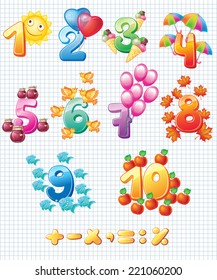 Colorful numbers for children