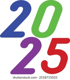a colorful numbers on a white background