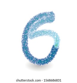Colorful numbers realistic 3D fur effect. Vector illustration for design Birthday, Anniversary, Christmas, Xmas, New year, Holiday Sale
