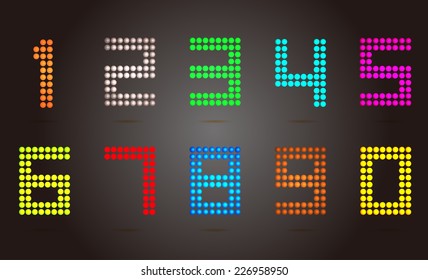 colorful numbers set.