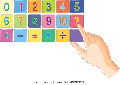 Colorful numbers and symbols for educational fun