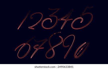 Colorful numbers,3d number, set number, number