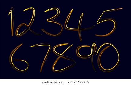 Colorful numbers,3d number, set number, number