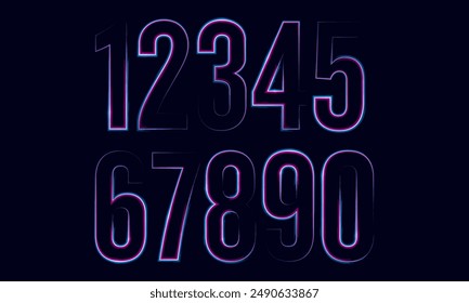 Colorful numbers,3d number, set number, number