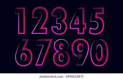 Colorful numbers,3d number, set number, number