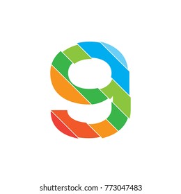 Colorful Numeric Logo Design Vector, Modern Illustration with Slice effect