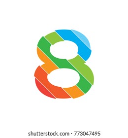 Colorful Numeric Logo Design Vector Modern Stock Vector (Royalty Free ...