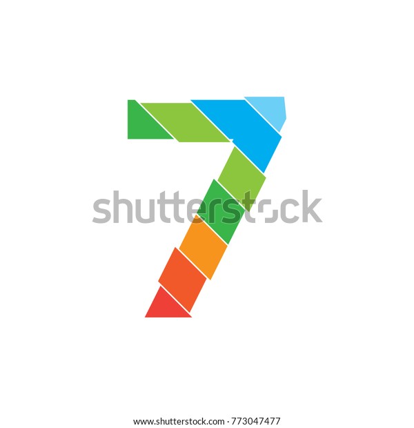 Colorful Numeric Logo Design Vector Modern Stock Vector (Royalty Free ...