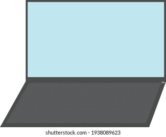 colorful object vector laptop illustration