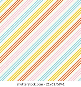 Colorful oblique lines seamless pattern.