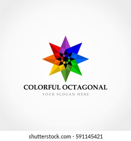 Colorful Octagonal Star Logo