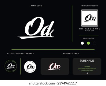 Colorful OD Logo Design, Minimalist Od do Luxury Letter Logo Icon Vector For Your Finance or Business