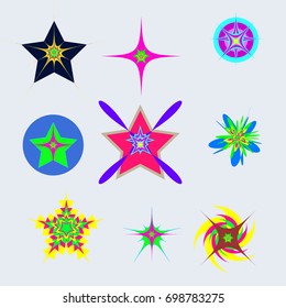 colorful off various shapes