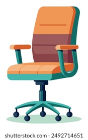 colorful office chair vector illustration